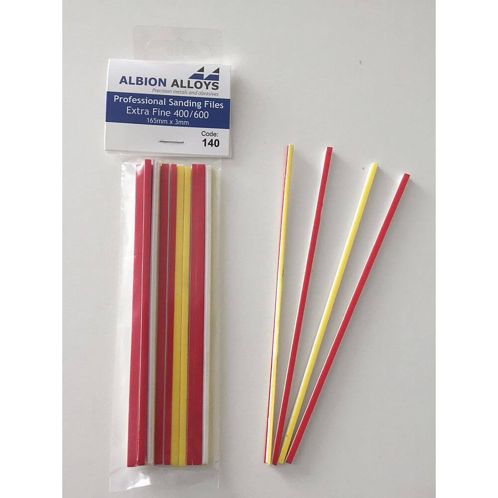 1/8" Professional Sanding File - Extra Fine 140 Albion Alloys