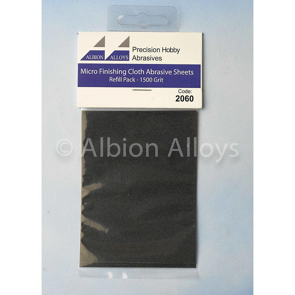 Micro Finishing Cloth Abrasive Sheets Refill - 1500 Grit 2060 Albion Alloys