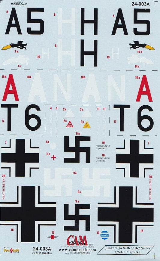 1:24 Junkers Ju-87B-2/R2 'Stuka' 24-003 CAM
