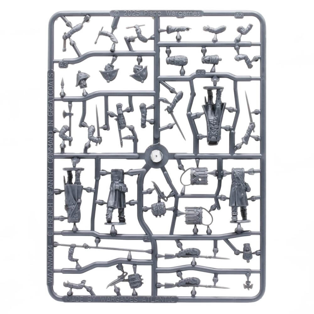 28mm French Infantry Command in Greatcoats (1804-1814) Sprue Wargames Atlantic