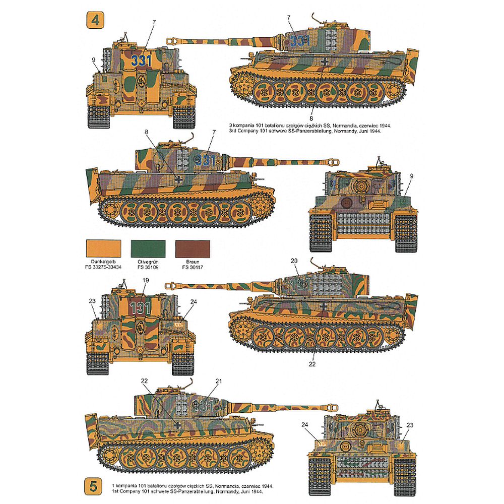 1:35 Pz.Kpfw.VI Tiger Ausf.E Mid Production 35006 Techmod Decals