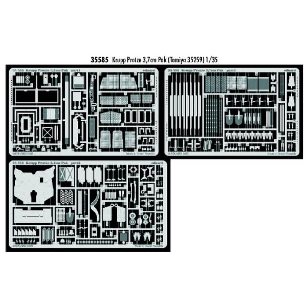 1:35 Krupp Protze 3.7cm PaK 35/36 for Tamiya 35585 Eduard