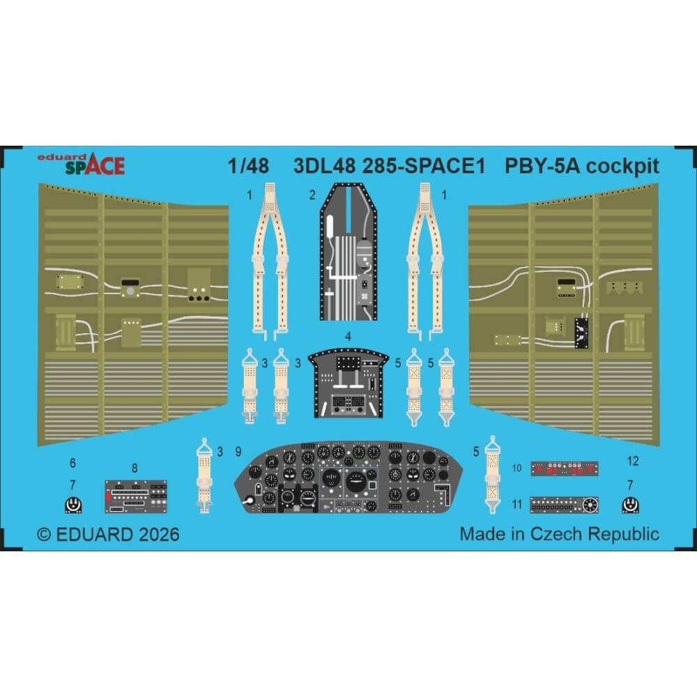 1:48 Consolidated PBY-5A Catalina - Cockpit Space Set 3DL48285 Eduard