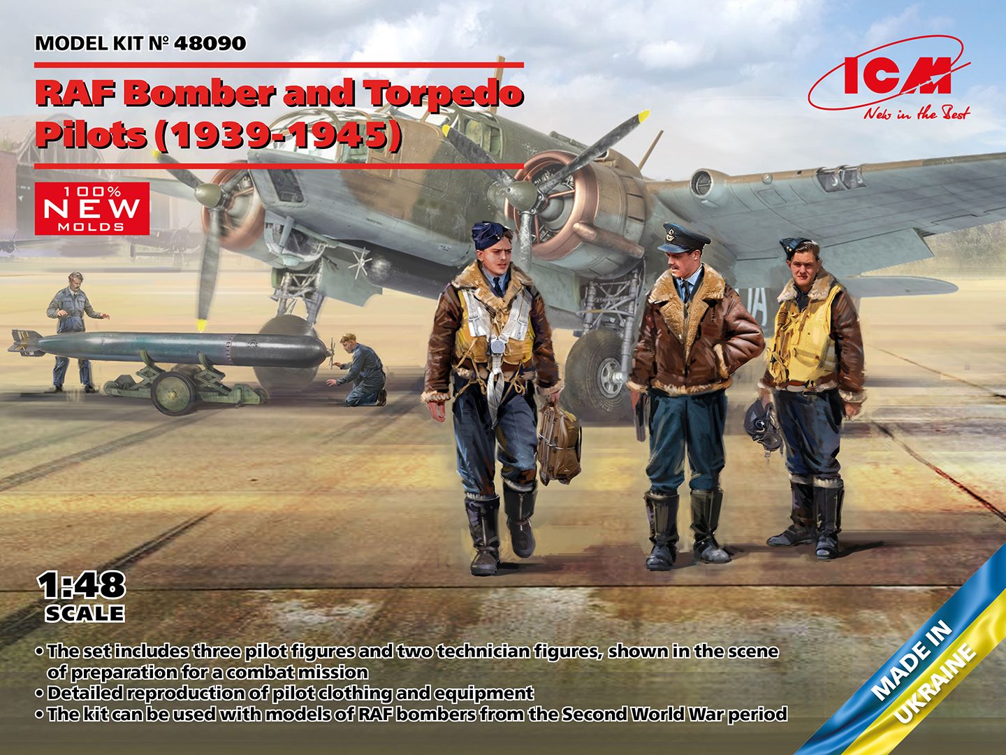 ICM 48090 RAF bomber and Torpedo Pilots (1939-1945) 1/48