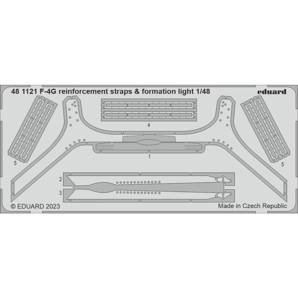 1:48 F-4G reinforcement straps & formation lights Meng 481121 Eduard
