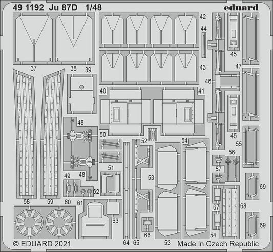 1:48 Ju 87D Detail Set for Hobby 2000 Hasegawa 491192 Eduard