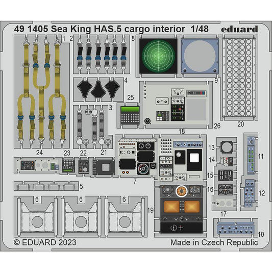 1:48 Sea King HAS.5 cargo interior for Airfix 491405 Eduard