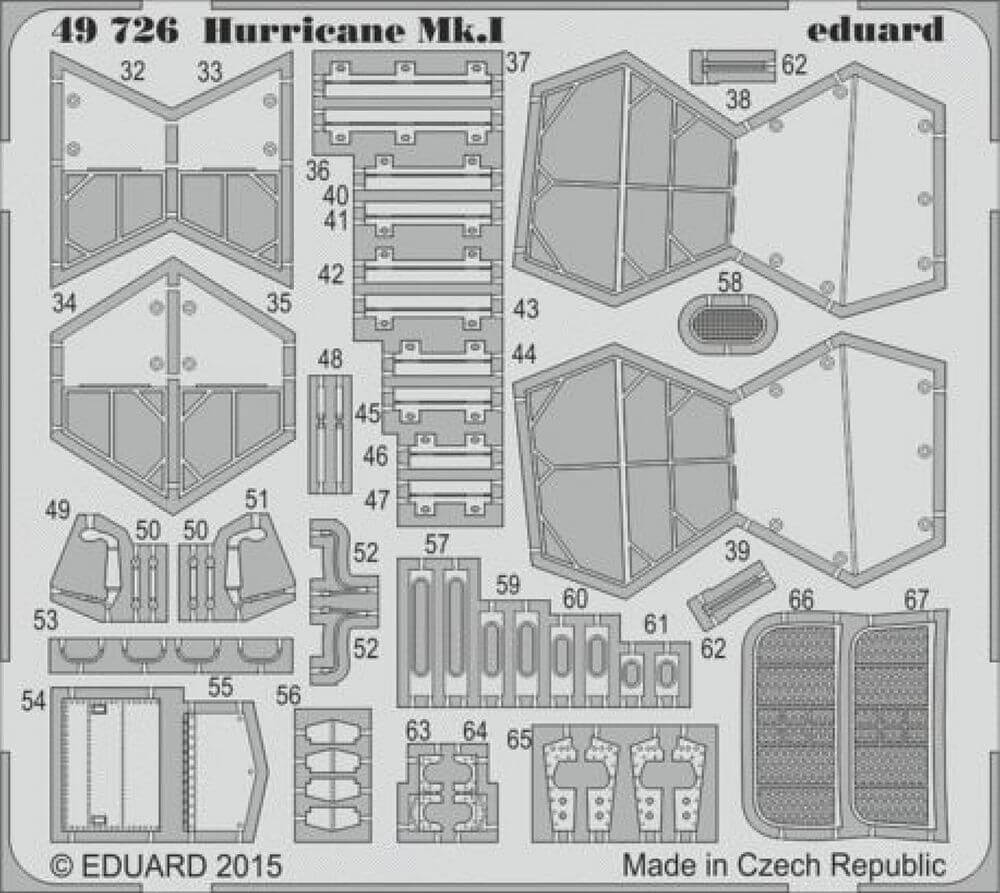 1:48 Hawker Hurricane Mk.I - PE Interior for Airfix 49726 Eduard