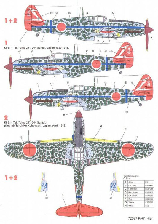1:72 Kawasaki Ki-61 Hien 72027 Techmod