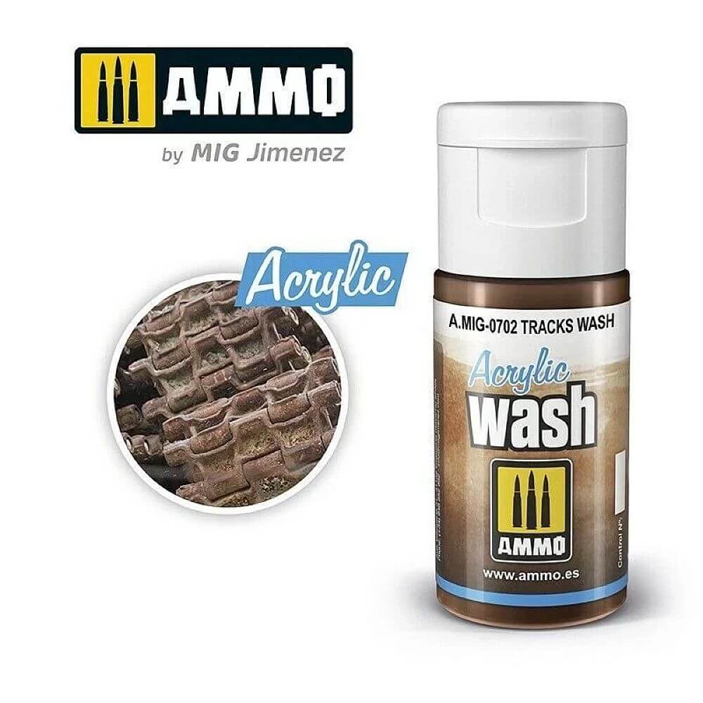 15ml ACRYLIC WASH Tracks Wash A.MIG-0702 Ammo