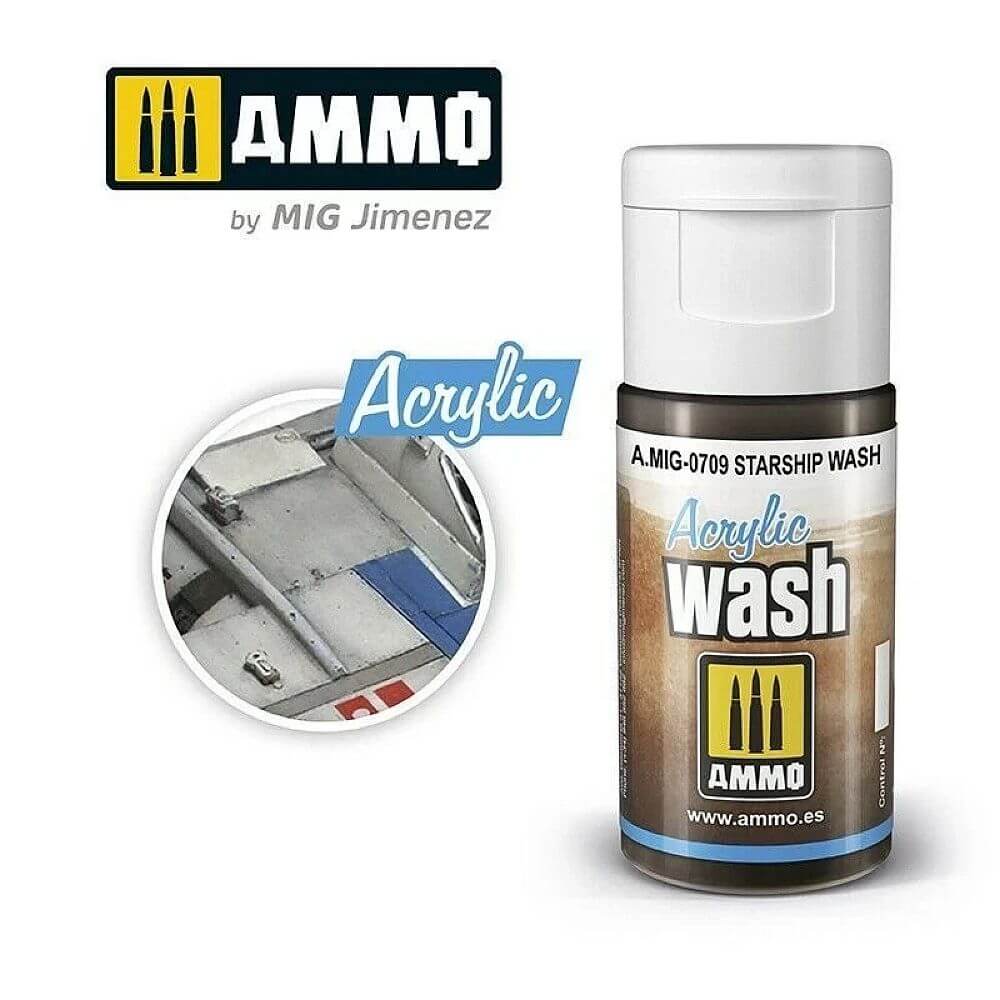 15ml ACRYLIC WASH Starship Wash A.MIG-0709 Ammo