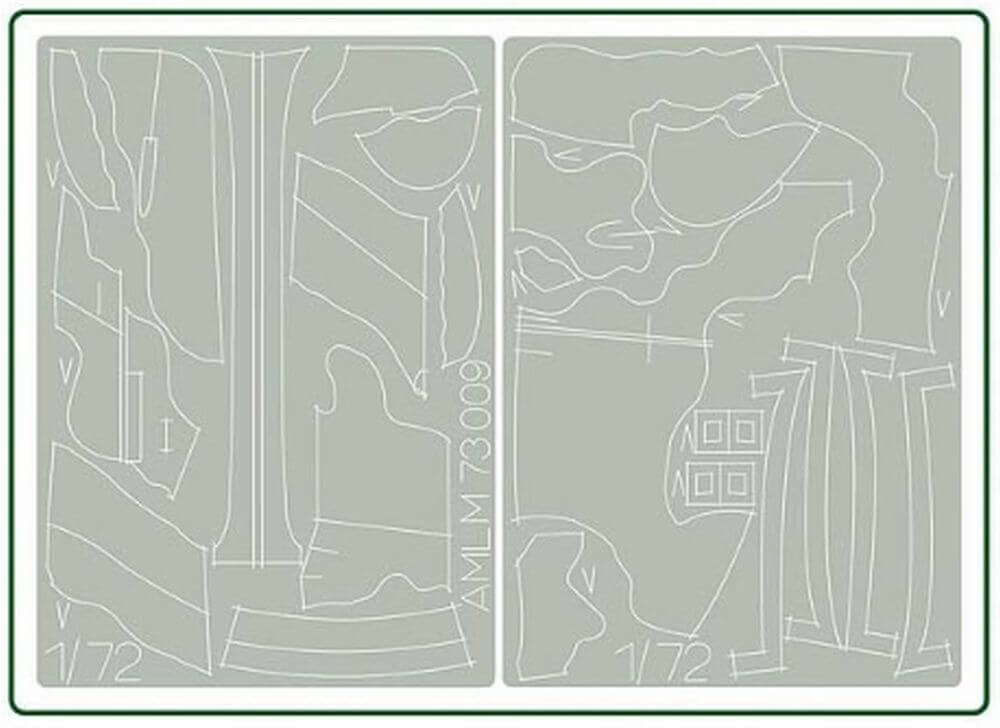 1:72 Spitfire Mk.IXc Camouflage Masking Set AMLM73009 AML