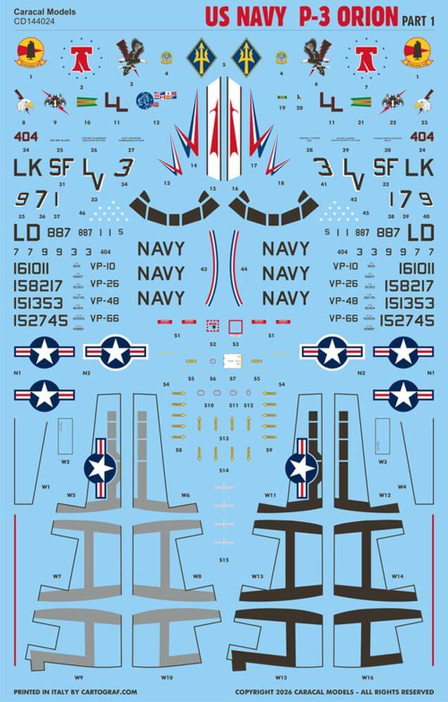 1:144 Lockheed P-3 Orion Part 1 U.S. Navy CD144024 Caracal Models
