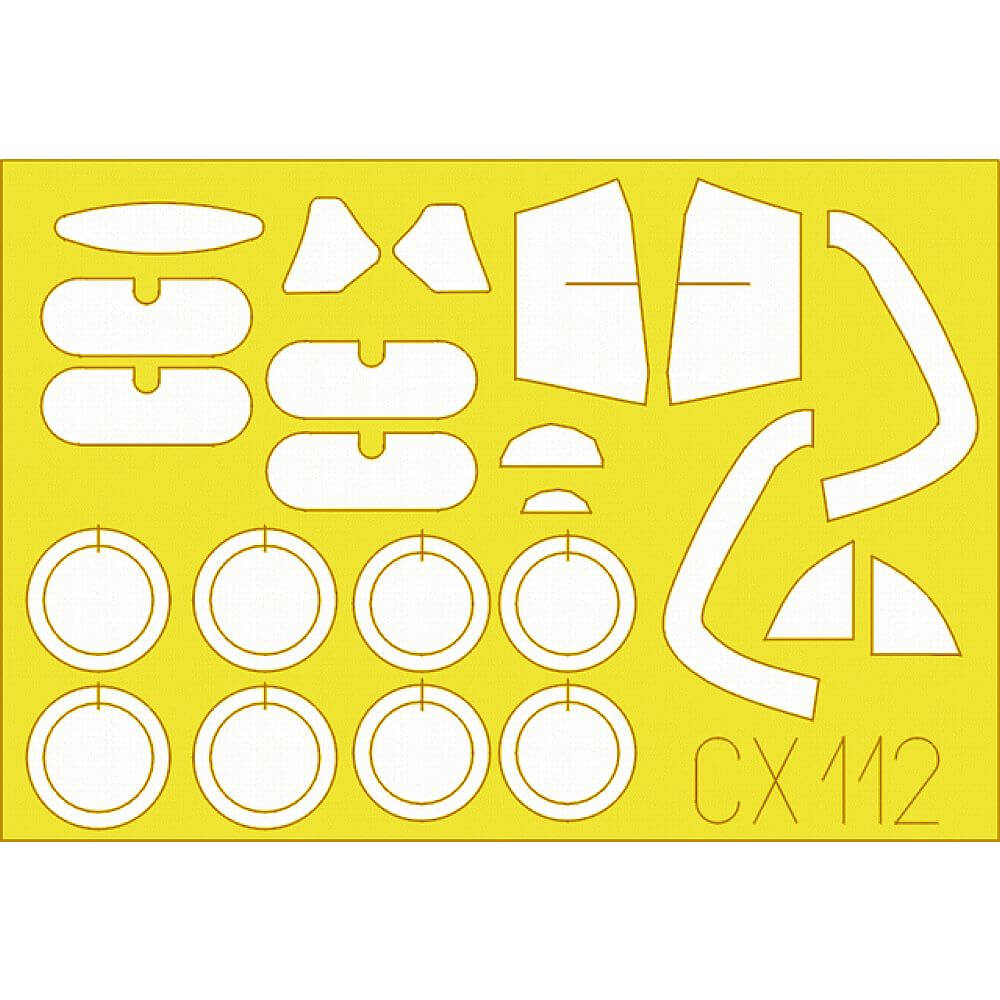 1:72 Me 163B Komet Masking Set for Academy CX112 Eduard