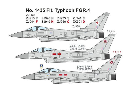 1:72 No.1435 Flt. Typhoon FGR.4 DMF7204 Mark I Decals