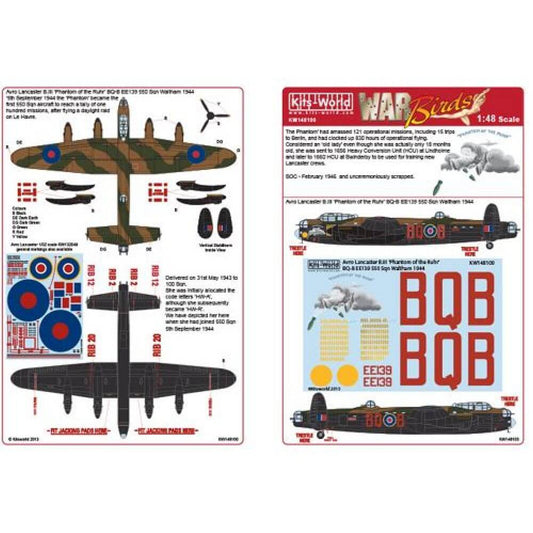 1:48 War Birds Avro Lancaster B.III 'Phantom of the Ruhr' KW148100 Kits-World