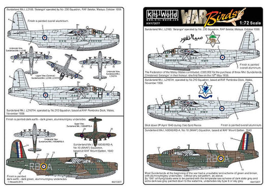 1:72 War Birds Mk.I Sunderlands KW172077 Kits-World