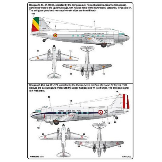 1:72 DC-3 - C-47 Douglas Dakota KW172122 Kits-World