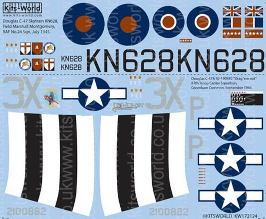 1:72 Dakota Mk.IV & C-47A Skytrain KW172124 Kits-World