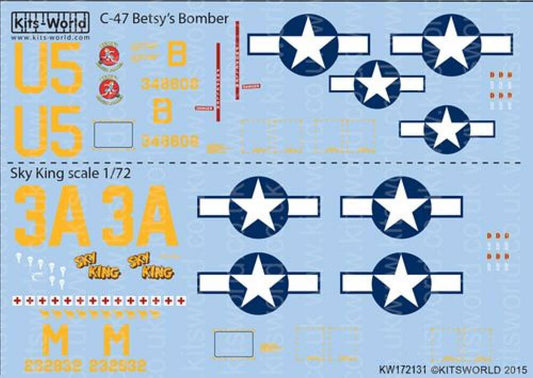 1:72 C-47 Skytrain Betsy's Biscuit Bomber & Sky King KW172131 Kits-World
