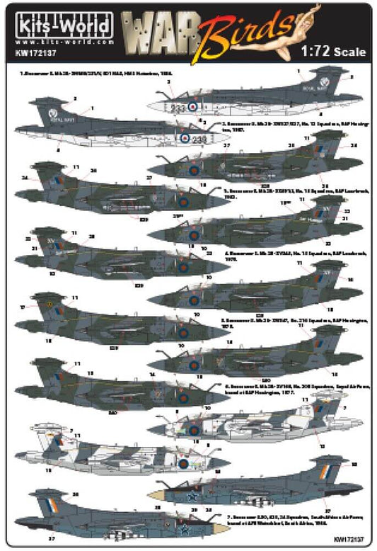 1:72 Blackburn Buccaneers RAF and Other Operators KW172137 Kits-World