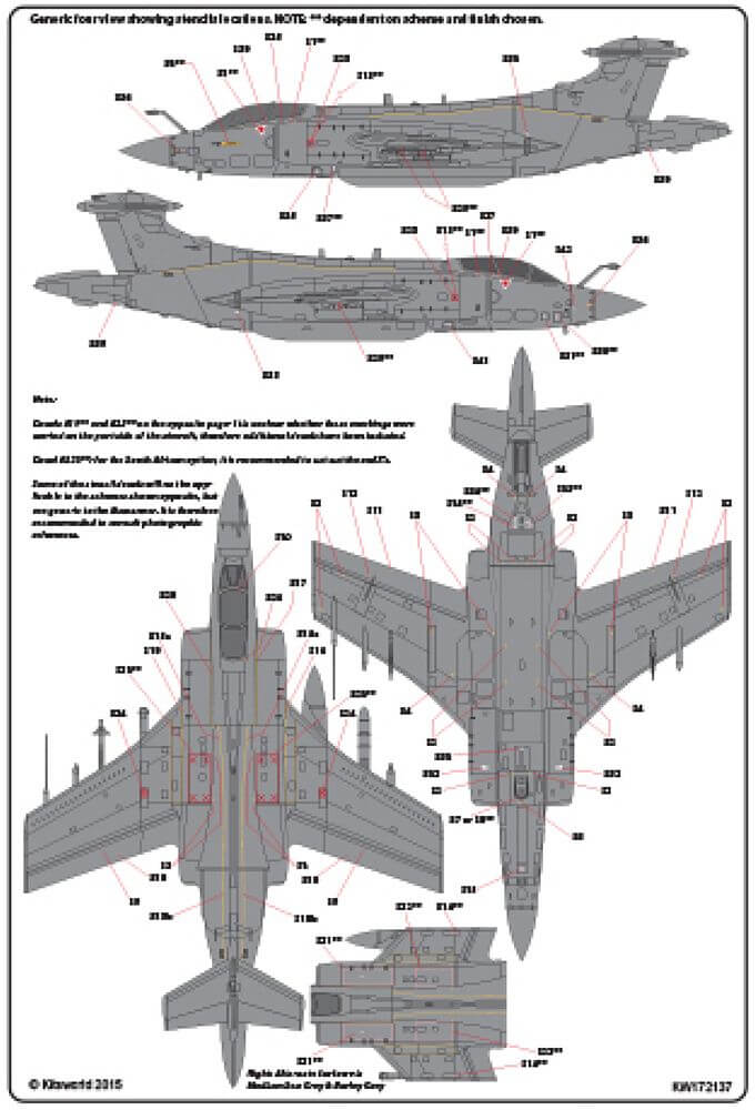 1:72 Blackburn Buccaneers RAF and Other Operators KW172137 Kits-World