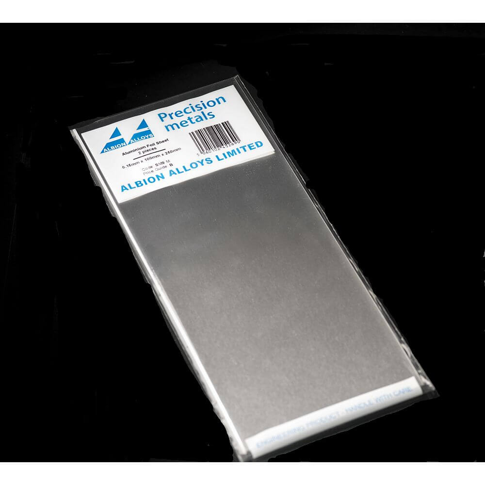 Aluminium Foil Sheet 2 Pack 0.15mm SM9M Albion Alloys