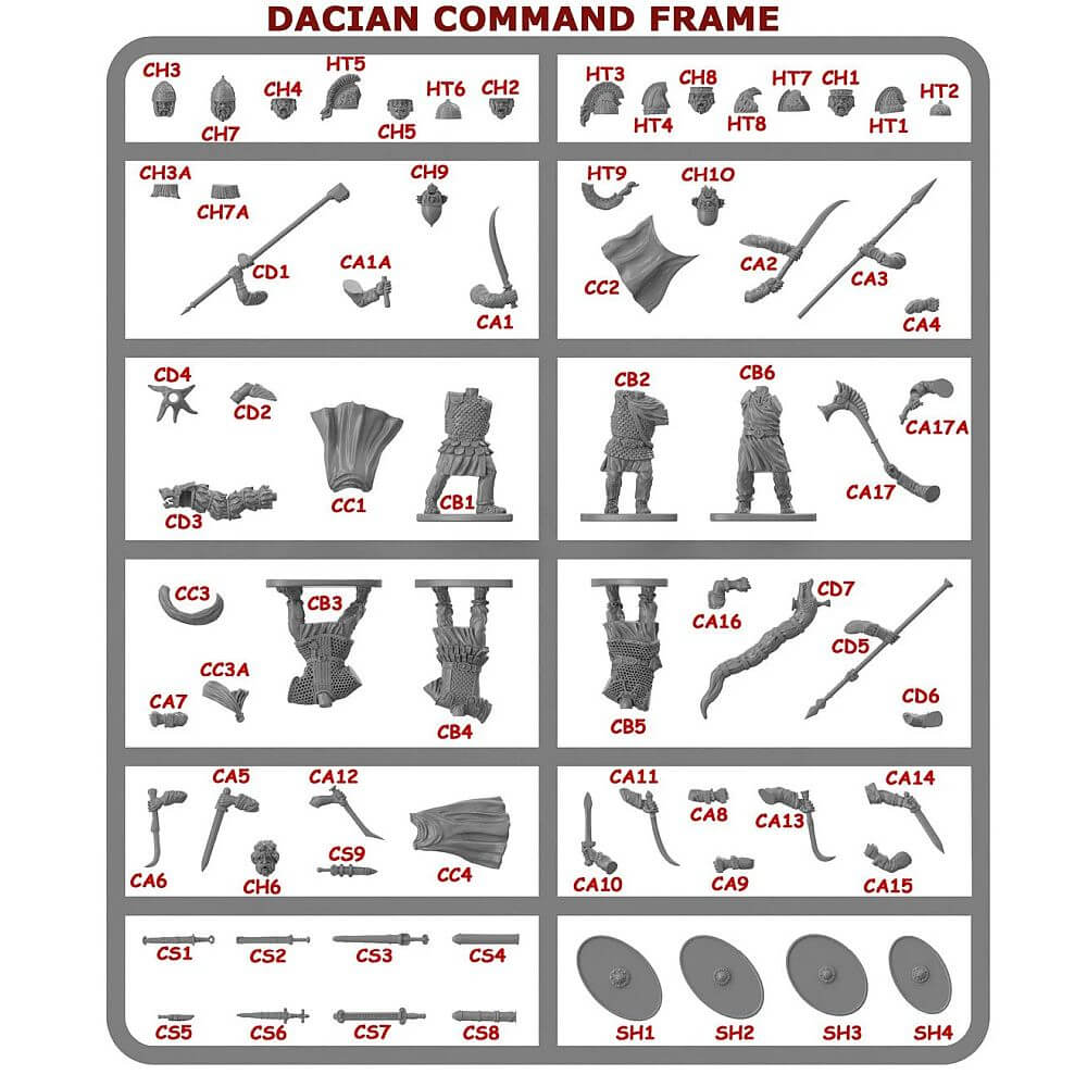 28mm Dacians Command Single Sprue Victrix