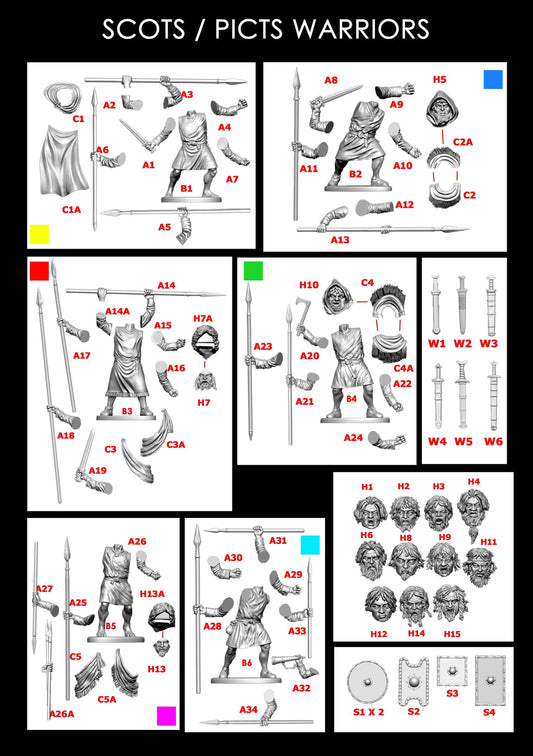 28mm Scots / Picts Warriors Sprue Victrix
