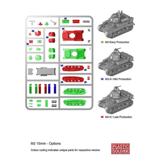 1:72 M3 Stuart I 'Honey' Light Tank Sprue Plastic Soldier Company
