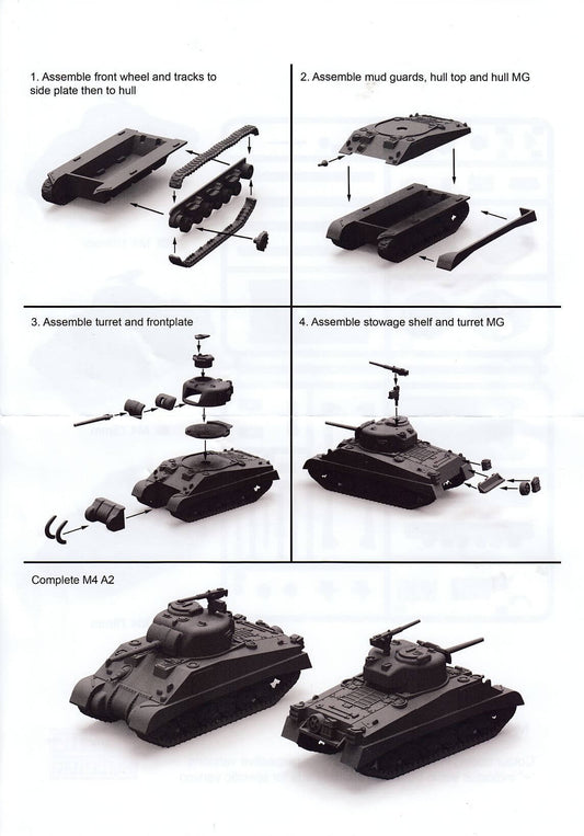 1:72 Allied Sherman M4A2 Tank Sprue Plastic Soldier Company