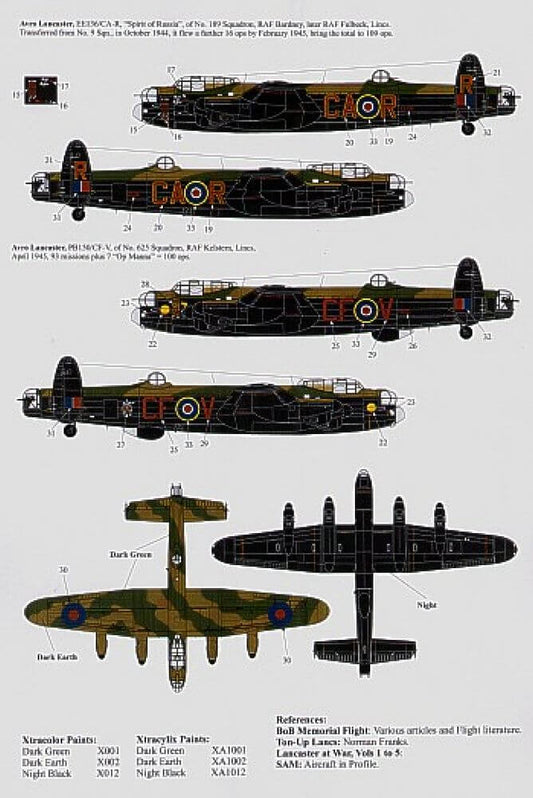 1:48 Lancaster Mk.I/III Ton-Up Avro Lancasters Decals X48074 Xtradecal