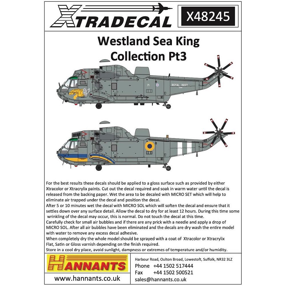 1:48 Westland Sea King Collection Pt3 X48245 Xtradecal