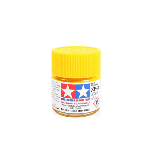 10ml Flat Yellow Acrylic Mini Paint XF-3 Tamiya