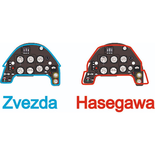 Yahu Models YMA4834 Me 109 F Instrument Panel Zvezda 1/48