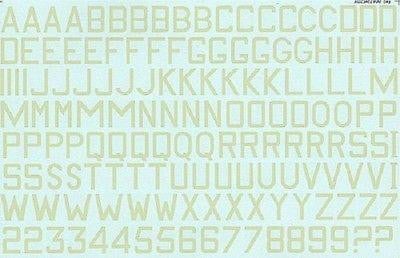 Xtradecal X48023 1/48 Sky RAF 24" and 30" Code Letters Model Decals - SGS Model Store