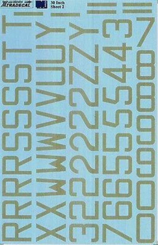 Xtradecal X32024 1/32 RAF Code Letters / Numbers 30" Sky Model Decals - SGS Model Store