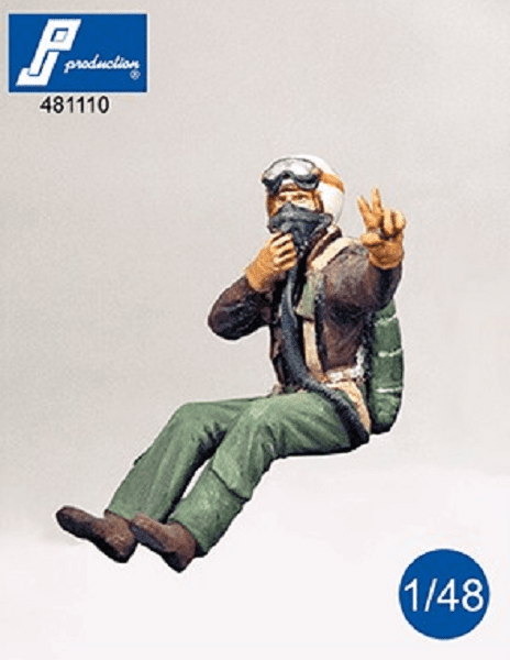 PJ Production 481110 1/48 USAF fighter pilot seated in aircraft Korean era - SGS Model Store