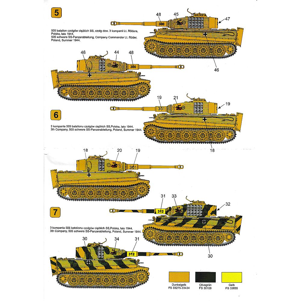 1:35 Pz.Kpfw.VI Tiger Ausf.E Late Production 35001 Techmod Decals