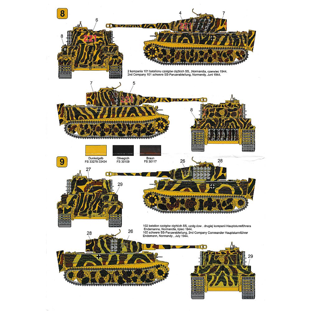 1:35 Pz.Kpfw.VI Tiger Ausf.E Late Production 35001 Techmod Decals