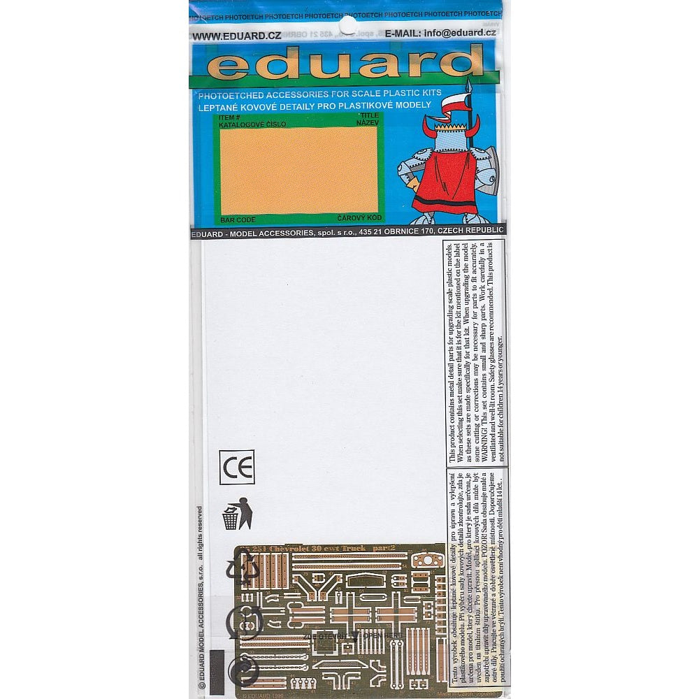 Eduard 35251 1/35 LRDG 30cwt Chevrolet Photo Etched Set for Tamiya
