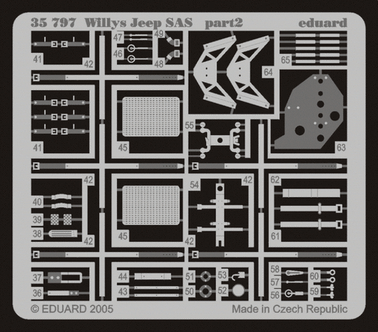 Eduard 35797 1/35 Willys Jeep SAS Photo Etched Set for Tamiya - SGS Model Store