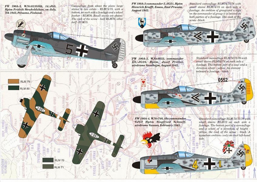 Print Scale 48-015 1/48 Focke-Wulf Fw-190А-2/А-9 Model Decals - SGS Model Store