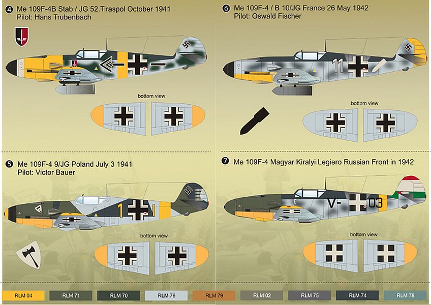 Print Scale 48-052 1/48 Messerschmitt Bf-109F-4 Part 1 Model Decals - SGS Model Store
