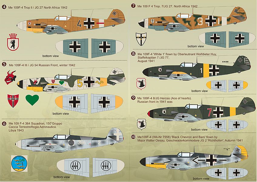 Print Scale 48-053 1/48 Messerschmitt Bf-109F-4 Part 2 Model Decals - SGS Model Store