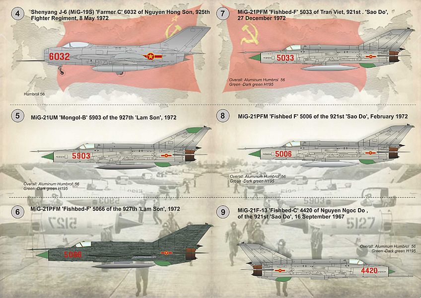 Print Scale 48-089 1/48 MiG Air force of the Vietnam war Part 2 Model Decals