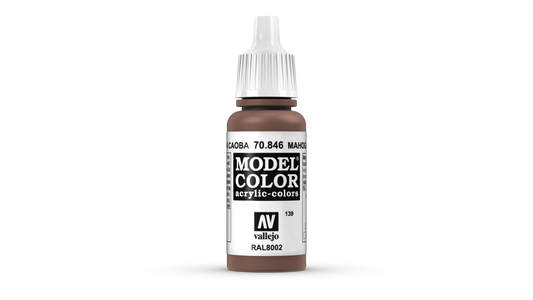 Vallejo Model Color 70.846 Mahogany Brown Acrylic Paint 17ml bottle