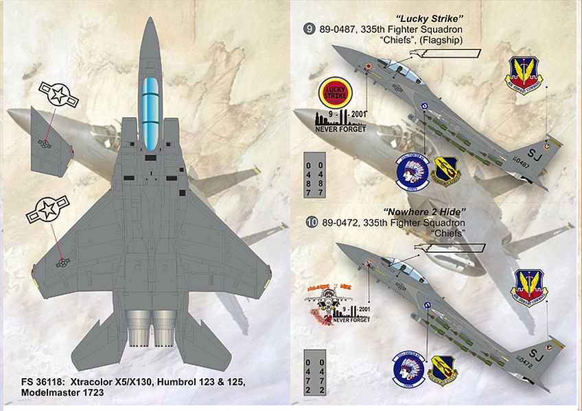 Print Scale 72-030 1/72 McDonnell F-15E Strike Eagle 'Never Forget' Model Decals
