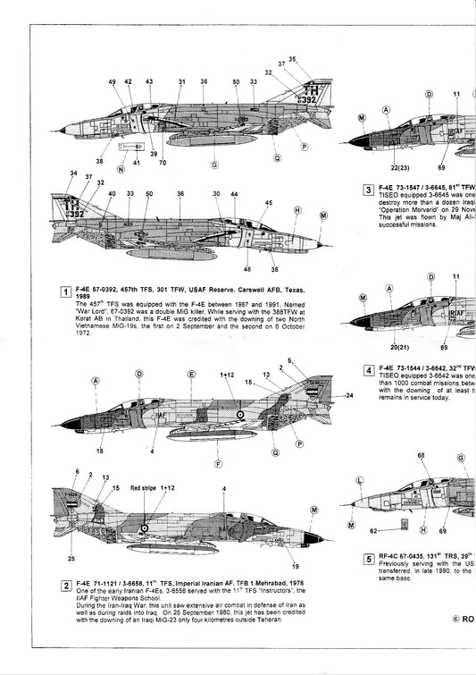 Hi-Decal Line 72-057 F-4E/ RF-4C Phantom II 1/72