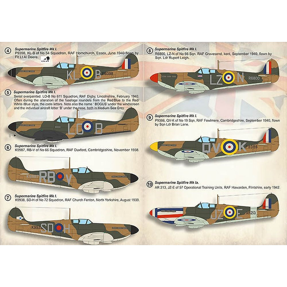 Print Scale 72-403 1/72 Supermarine Spitfire Mk.I Decals